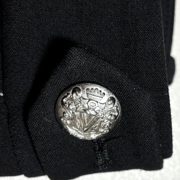 Veronica Beard black slim leg Renzo pants w/silver buttons sz 4 - Picture 7 of 10